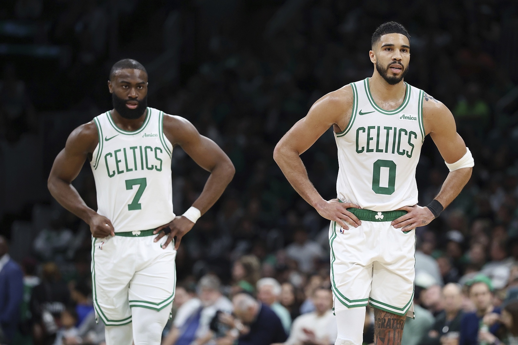 od体育入口-海沃德:塔图姆&布朗是联盟中最好的两名侧翼之一 绿军球迷真有福